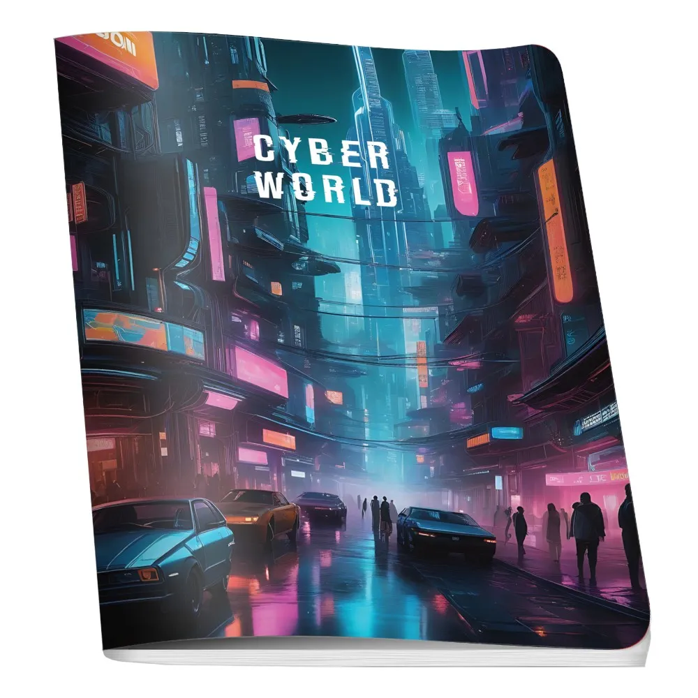 SAVPO SVESKA A5 CYBER WORLD MEK POVEZ KVADRAT