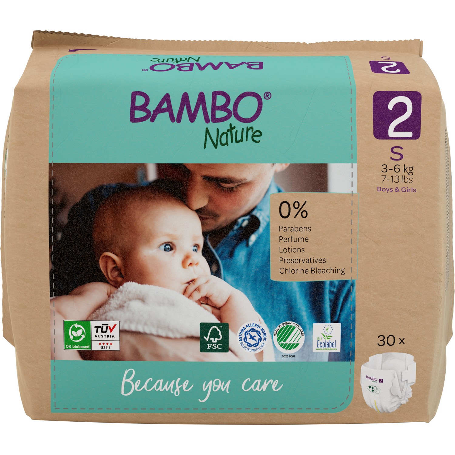 BAMBO PELENE NATURE ECO-FRIENDLY 2, 3-6KG, 30KOM 