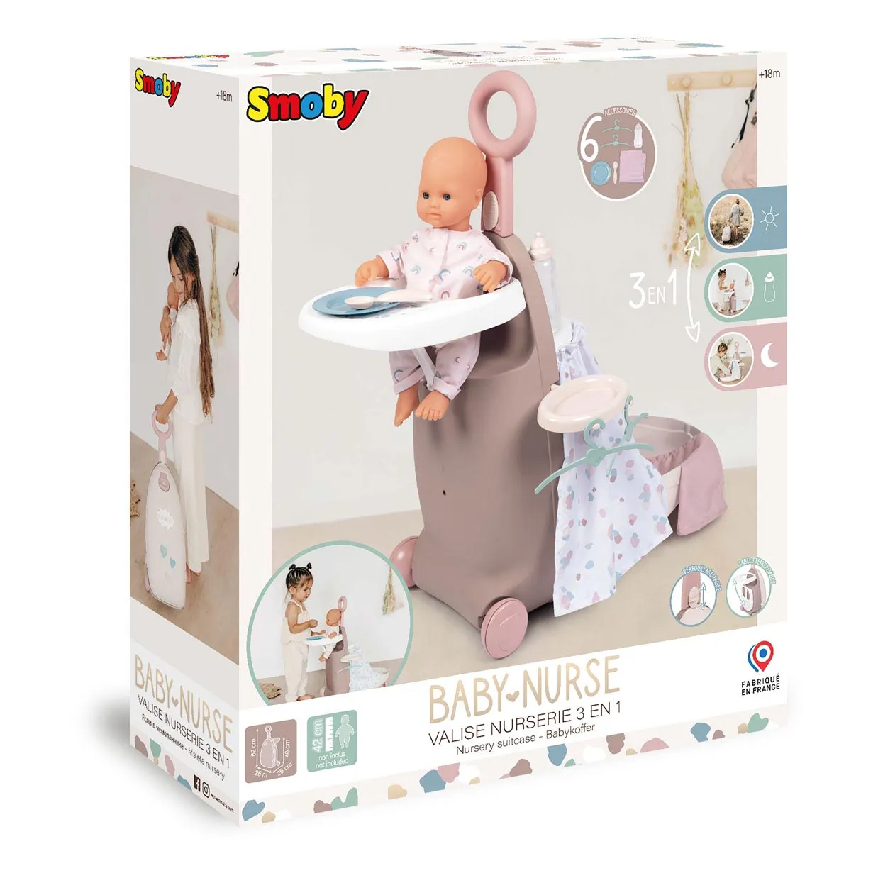 SMOBY 3U1 HRANILICA ZA LUTKU SET 