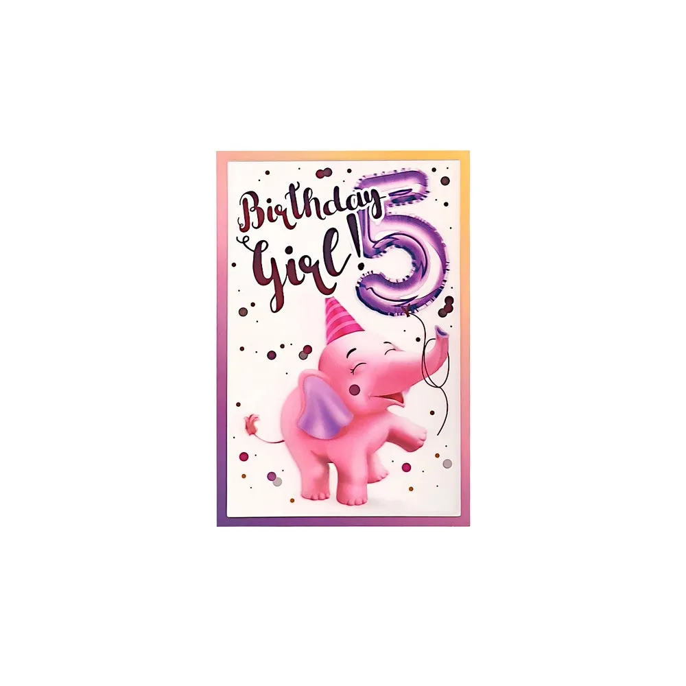 CESTITKA 3D HOOREY BIRTHDAY GIRL 5