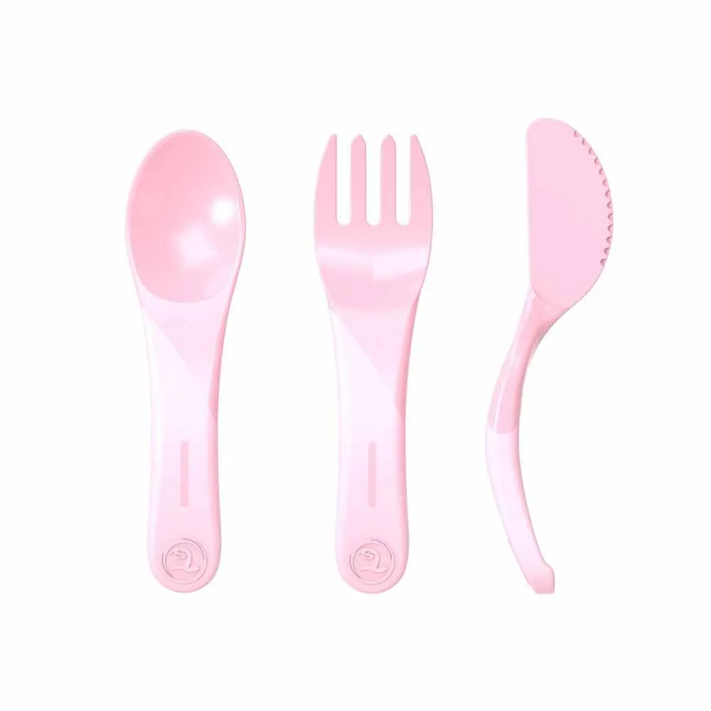 TWISTSHAKE PRIBOR ZA HRANJENJE 6 M PASTEL PINK