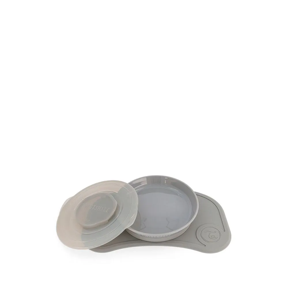 TWISTSHAKE PODLOGA SILIKONSKA+TANJIR 6 PASTEL GREY