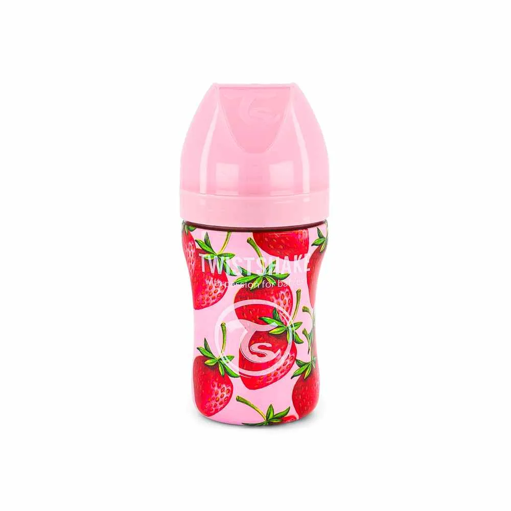TWISTSHAKE ANTI-COLIC FLASICA / NERDJAJUCI CELIK 260ML STRAWBERRY