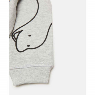 BLUKIDS DUKSERICA SWEATER BOY DINO LIGHT GREY MELANGE
