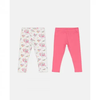 BLUKIDS DONJI DEO BPACK LEGGING LTGREYMEL+HOTPINK 