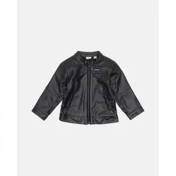 BLUKIDS JAKNA FAKE LEATHER JACKET CAVIAR 