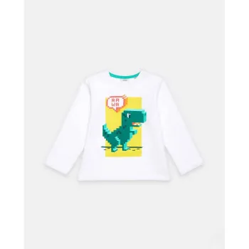 BLUKIDS MAJICA DUG RUKAV TSHIRT BRILLIANT WH 