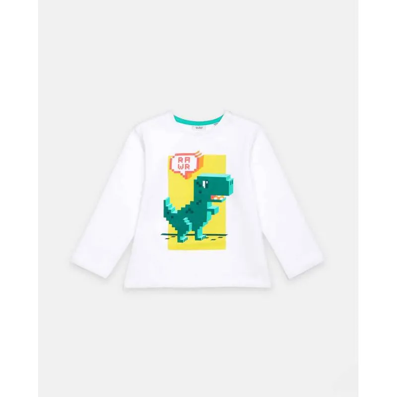 BLUKIDS MAJICA DUG RUKAV TSHIRT BRILLIANT WH