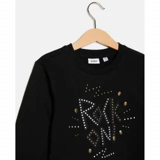 BLUKIDS DUKSERICA ROUND NECK ROCK BLACK 2 