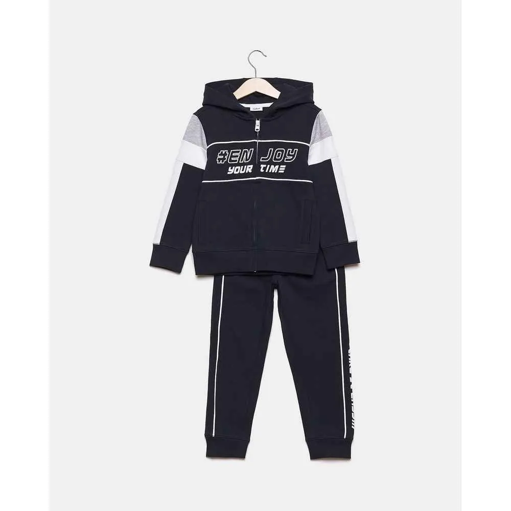 BLUKIDS TRENERKA KOMPLET JOG SET BASALTGR/WHITE/LTG.2