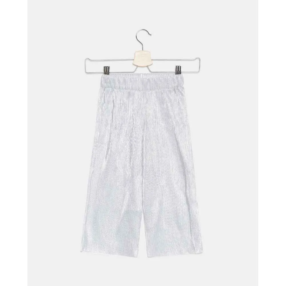 BLUKIDS PANTALONE TROUSERS SILVER