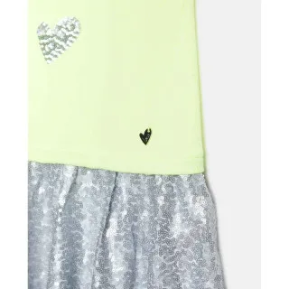 BLUKIDS HALJINA DRESS +LIMELIGHT FLUO TOP