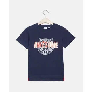 BLUKIDS MAJICA KRATAK RUKAV T-SHIRT W/ SEQUINS TRAVELLER BLUE