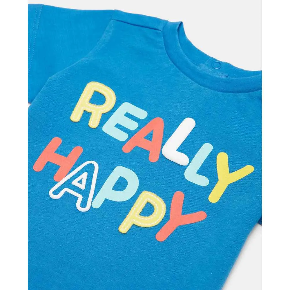 BLUKIDS MAJICA KRATAK RUKAV T- SHIRT BOY REALLY HAPPY CAMPANULA