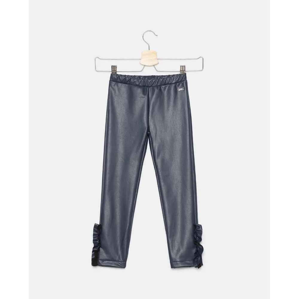 BLUKIDS HELANKE LEGGINGS FAKE LEATHER MOONLIGHT BLUE 