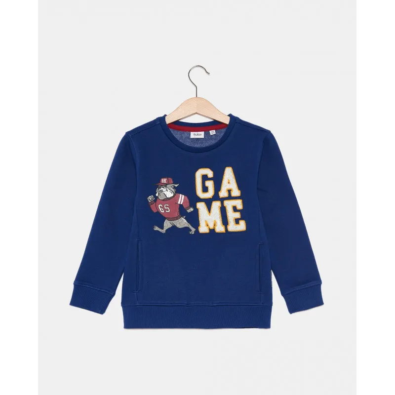 BLUKIDS DUKSERICA FULL ZIP WITH HOOD BLUE DEPTHS