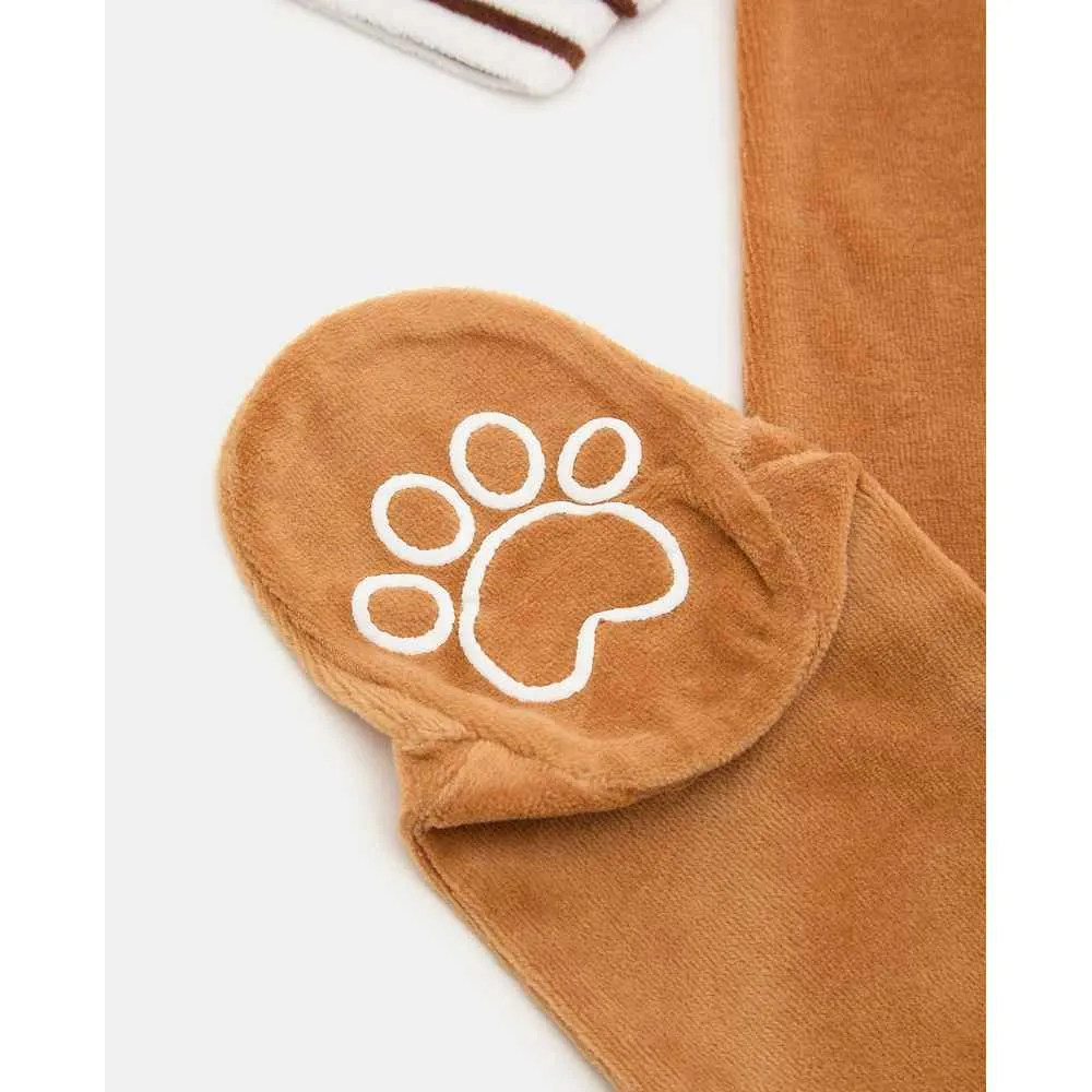 BLUKIDS ZEKA BOY VELOUR ROMPER BISCUIT 