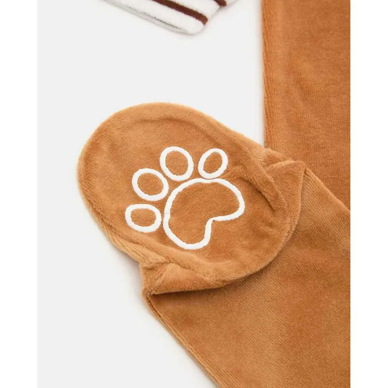 BLUKIDS ZEKA BOY VELOUR ROMPER BISCUIT 