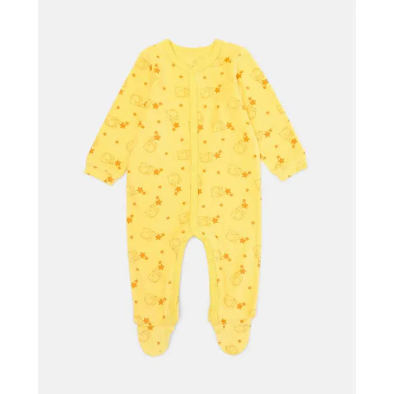 BLUKIDS ZEKA BOY VELOUR ROMPER GOLDFINCH