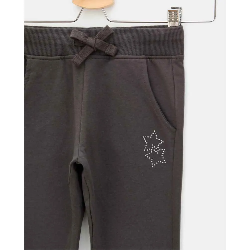 BLUKIDS PANTALONE TROUSERS SOLID METEORITE
