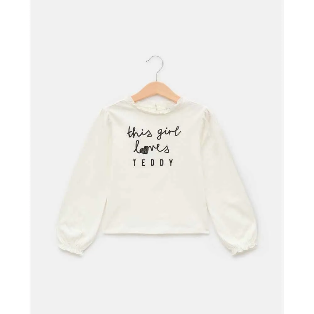 BLUKIDS MAJICA DUG RUKAV T-SHIRT L/S SNOW WHITE