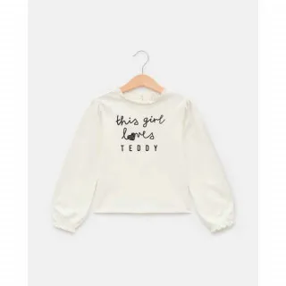 BLUKIDS MAJICA DUG RUKAV T-SHIRT L/S SNOW WHITE