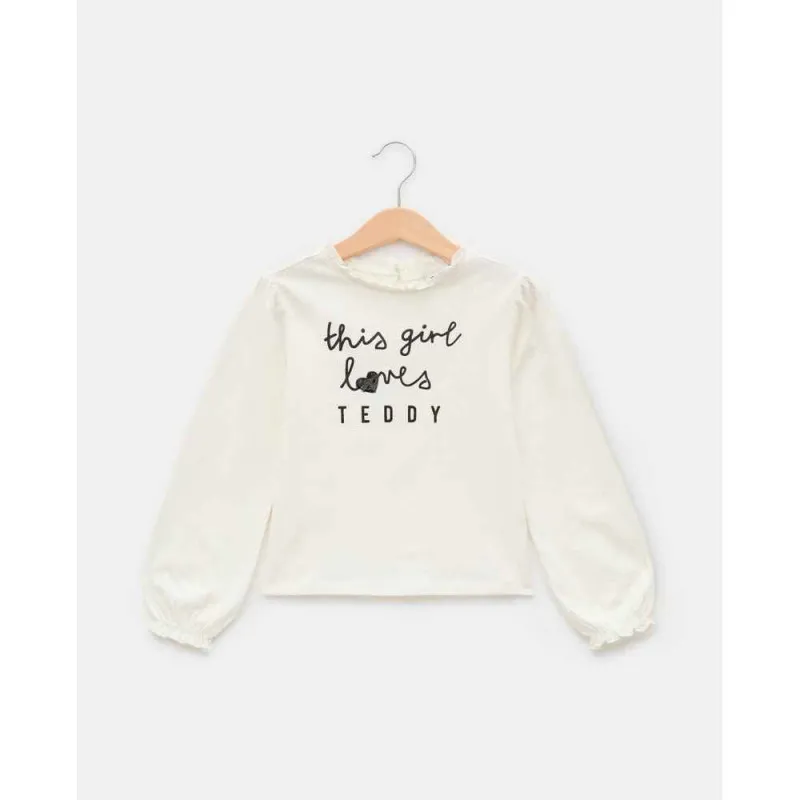 BLUKIDS MAJICA DUG RUKAV T-SHIRT L/S SNOW WHITE