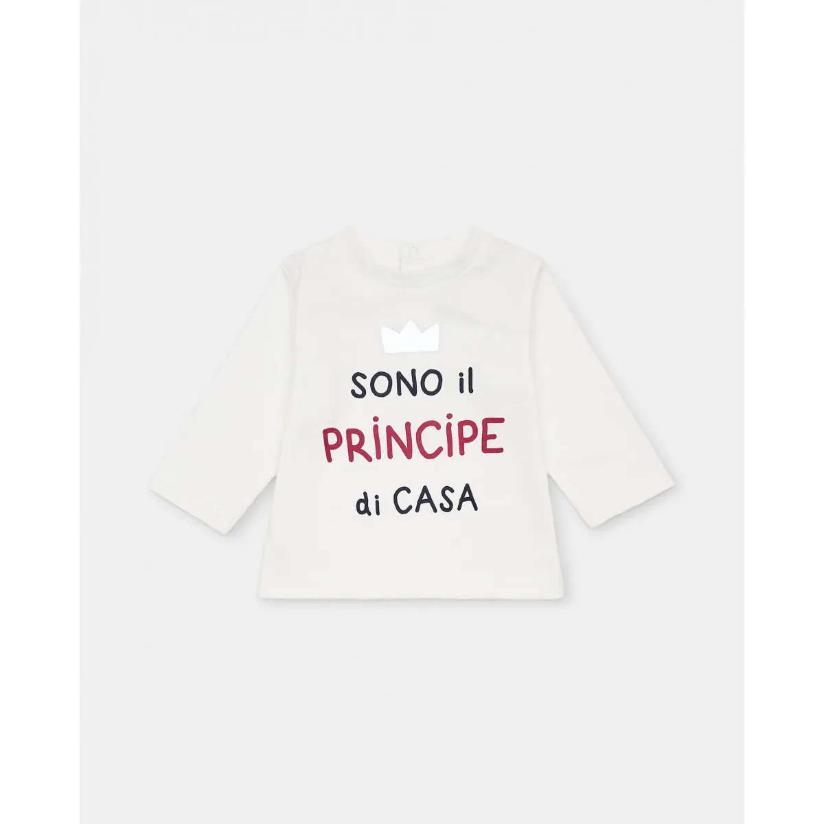 BLUKIDS MAJICA DUG RUKAV T-SHIRT PRINCIPE BOY BLANC DE BLANC