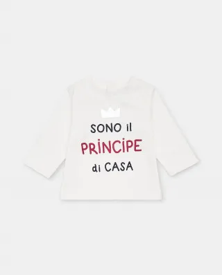BLUKIDS MAJICA DUG RUKAV T-SHIRT PRINCIPE BOY BLANC DE BLANC 