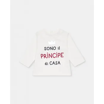BLUKIDS MAJICA DUG RUKAV T-SHIRT PRINCIPE BOY BLANC DE BLANC 