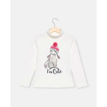 BLUKIDS MAJICA DUG RUKAV T-SHIRT L/S SNOW WHITE 