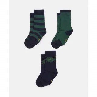 BLUKIDS CARAPE PK 3 LONG SOCKS BOY DARK GREEN