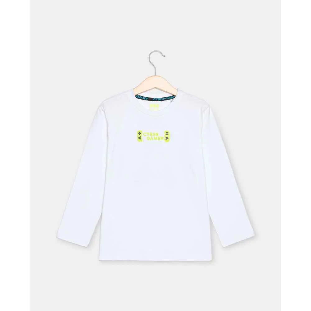 BLUKIDS MAJICA DUG RUKAV T-SHIRT BRIGHT WHITE 