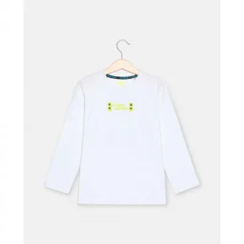 BLUKIDS MAJICA DUG RUKAV T-SHIRT BRIGHT WHITE 