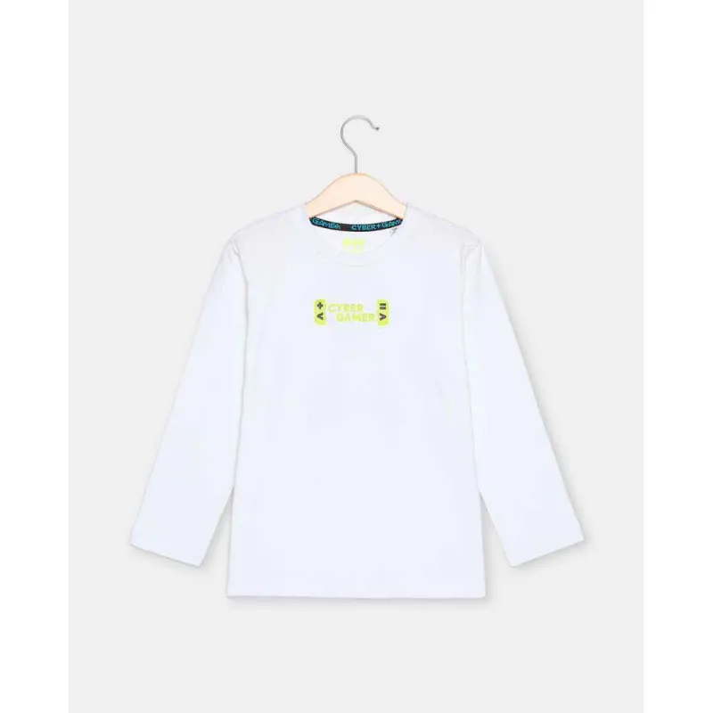 BLUKIDS MAJICA DUG RUKAV T-SHIRT BRIGHT WHITE 