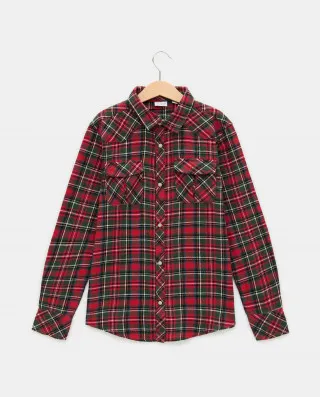 BLUKIDS KOSULJA CHECKS SHIRT RED/GREEN CHECK