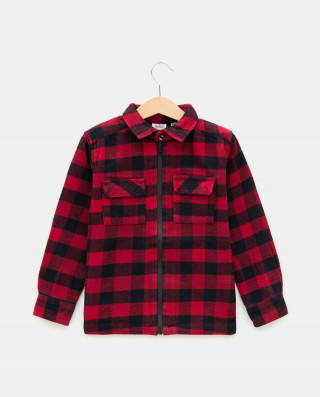 BLUKIDS KOSULJA CHECKS SHIRT BLACK/RED CHECK