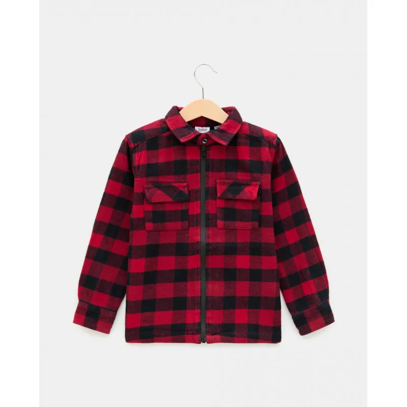BLUKIDS KOSULJA CHECKS SHIRT BLACK/RED CHECK