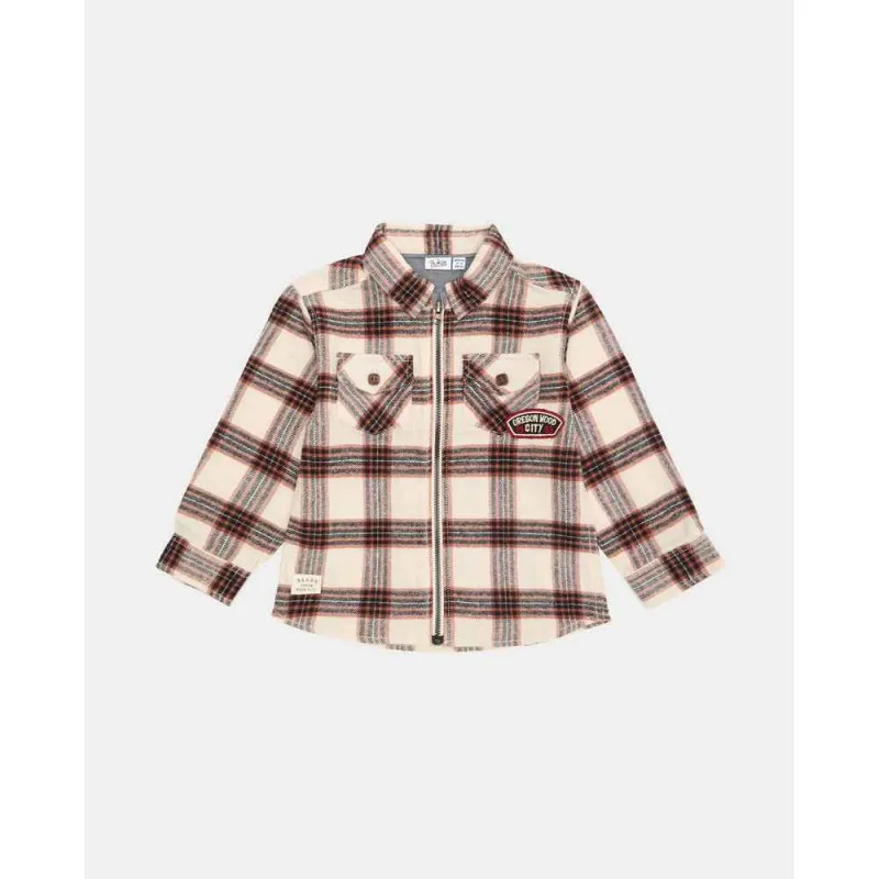 BLUKIDS KOSULJA CHECKED SHIRT WHITE SWAN
