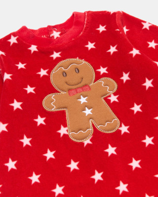 BLUKIDS ZEKA CHRISTMAS ROMPER RED/BROWN