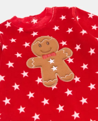 BLUKIDS ZEKA CHRISTMAS ROMPER RED/BROWN