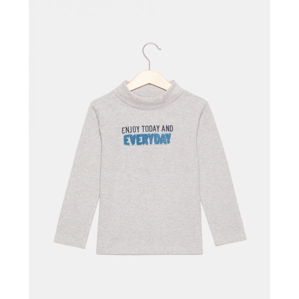 BLUKIDS ROLKA TURTLE NECK GREY MELANGE