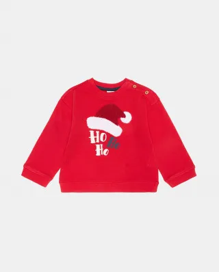 BLUKIDS DUKSERICA SWEATSHIRT W/TERRY RIBBON RED