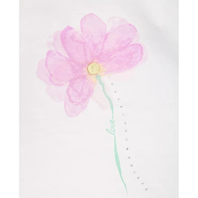 BLUKIDS MAJICA DUG RUKAV BRIGHT WHITE 