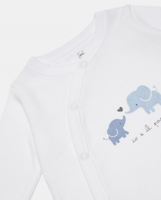 BLUKIDS ZEKA ROMPER BLU ELEFANTE
