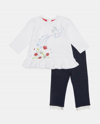 BLUKIDS SET MAJICA I HELANKE SET GIRL INTERLOCK