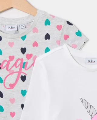 BLUKIDS MAJICA DUG RUKAV T-SHIRT BIPACK
