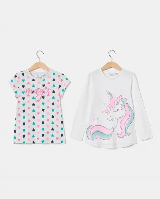BLUKIDS MAJICA DUG RUKAV T-SHIRT BIPACK