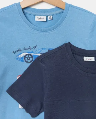 BLUKIDS MAJICA KRATAK RUKAV BI-PACK T-SHIRT