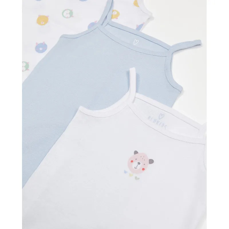 BLUKIDS BODI PK3 GIRL VEST BODIES